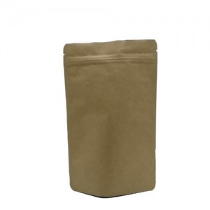 Beg kertas Kraft boleh terbiodegradasi dengan tingkap yang jelas untuk serbuk teh dan kopi