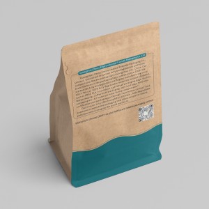 Benotzerdefinéiert brong kraftpapierverpackung fir 250g Kaffisboun