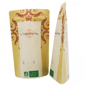 Bosses d'envàs de paper artesanal biodegradables amb cremallera fàcil