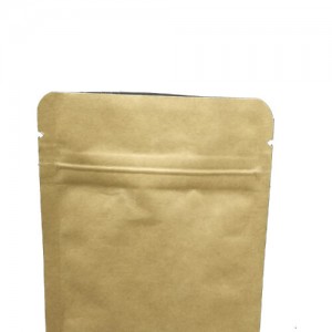 Beg kertas Kraft boleh terbiodegradasi dengan tingkap yang jelas untuk serbuk teh dan kopi