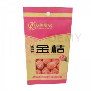 China factory of dried fruit packaging back sealed bags