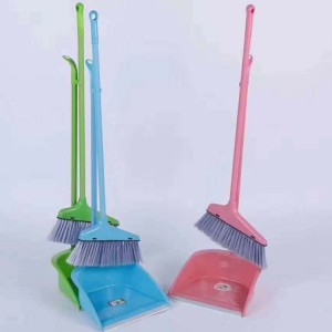 Cheapest Dustpan and Broom Set Blue Household Cleaning Plastic Steel Head Color Handle Feature Material