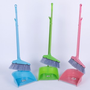 Cheapest Dustpan and Broom Set Blue Household Cleaning Plastic Steel Head Color Handle Feature Material