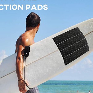 Surfbräda Traction Pad 4 delar främre Traction Pads Diamond Grooved EVA Foam Grip Passar Longboard, Shortboard