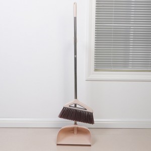 Broom ug Dustpan Stand Up Long Handle Home Kitchen Set para sa Outdoor Indoor Brush Cleaning Holder