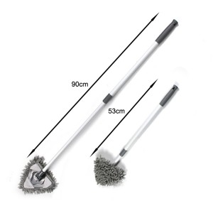 Triangle flat mop telescopic ທາດເຫຼັກພໍ່ແມ່-ເດັກ mini flat mop chenille mop ລົດລ້າງແກ້ວ mop ຂີ້ຝຸ່ນ