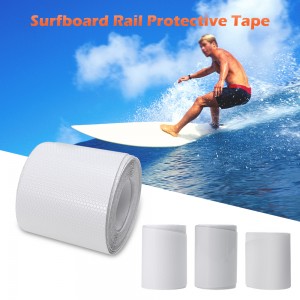 Fita de proteção de prancha de surf 2pcs Folha de fita de proteção de trilho de SUP de PVC Autoadesiva