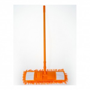 Flat Mop,Flat Dust Cleaning Mop misy loko 4 misafidy ny Microfiber Mop Heads ho an'ny Hosdehold Floor Cleaning