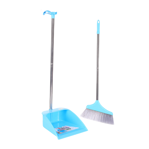 Household Broom and Dustpan Set with Long Handle Standing Upright Sweep for Home Cleaning Sweeping Tool Featured Image