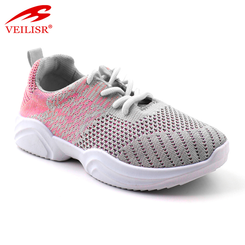 Outdoor summer knit fabric children sneakers kids casual shoes