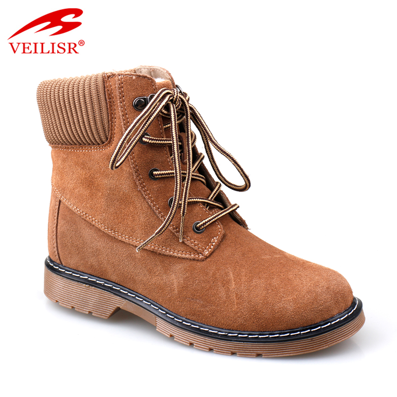 Wholesale suede leather high top casual shoes women winter boots