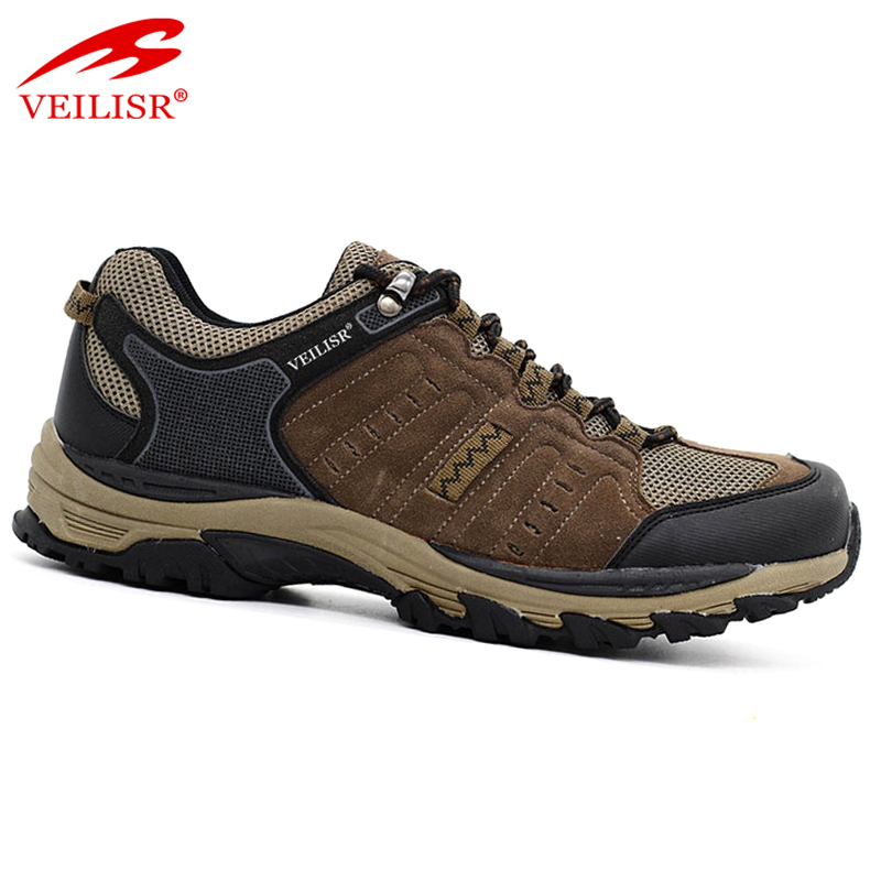 outdoor quality trekking sneakers leather men hiking shoes