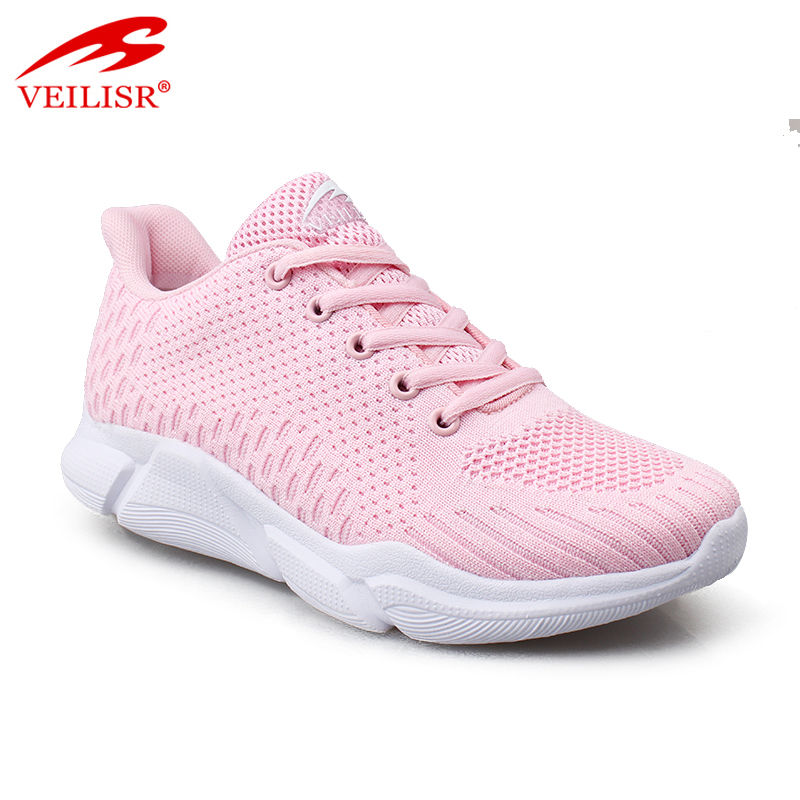 New design knit fabric ladies sports casual shoes women sneakers