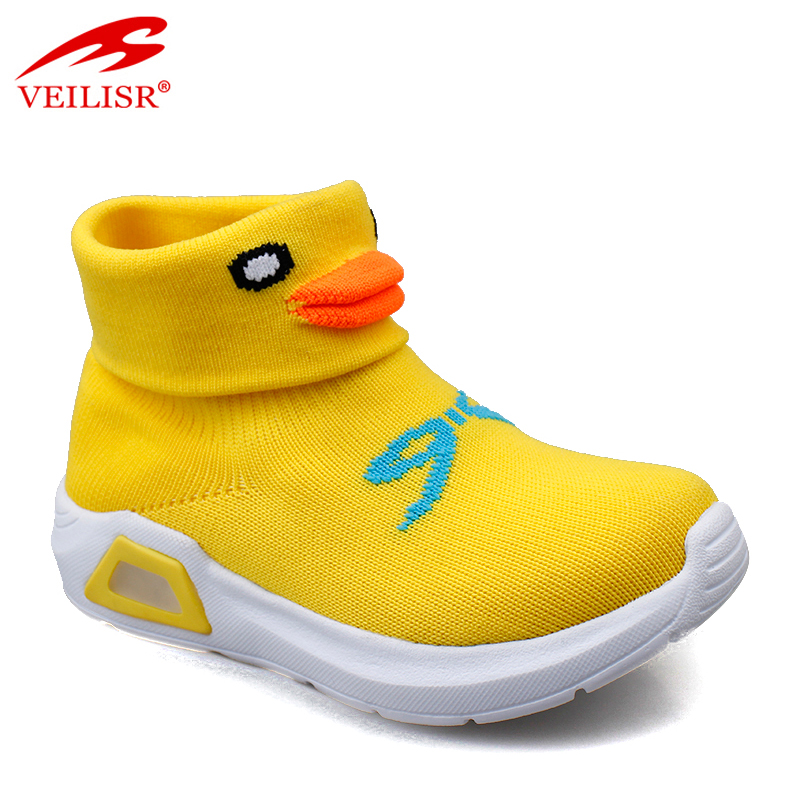 Outdoor cartoon style children sock sneakers kids LED light shoes Featured Image
