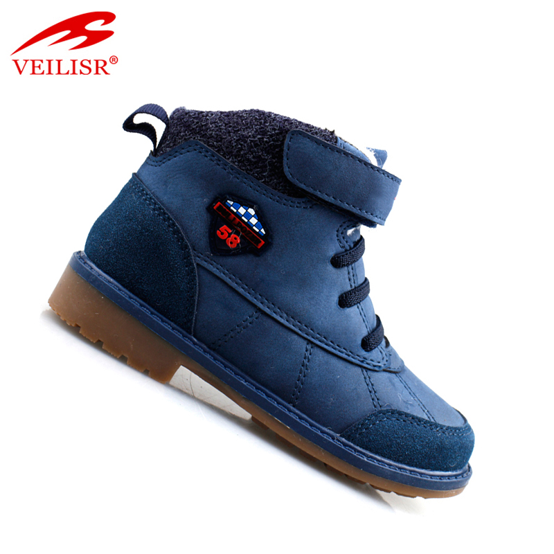 Wholesale China Factory Low Price Custom Comfortable High quality winter warm suede leather footwear kids casual boots