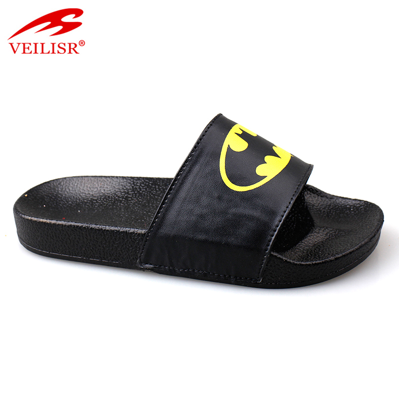 Cheap wholesale children footwear PU slide sandals kids slippers