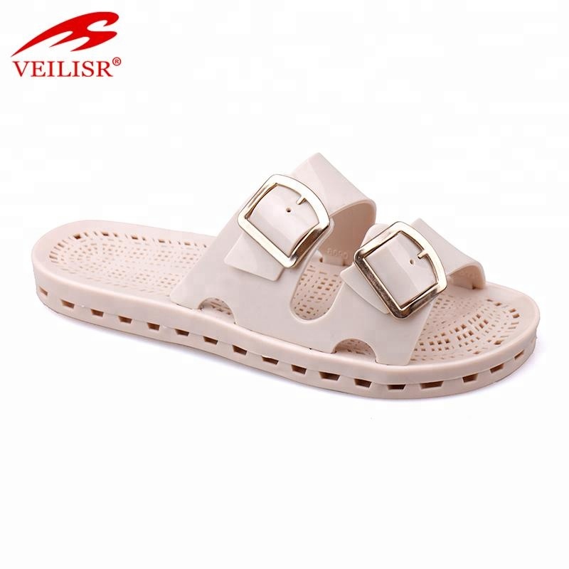Chancletas summer ladies pvc jelly slippers women slide sandals