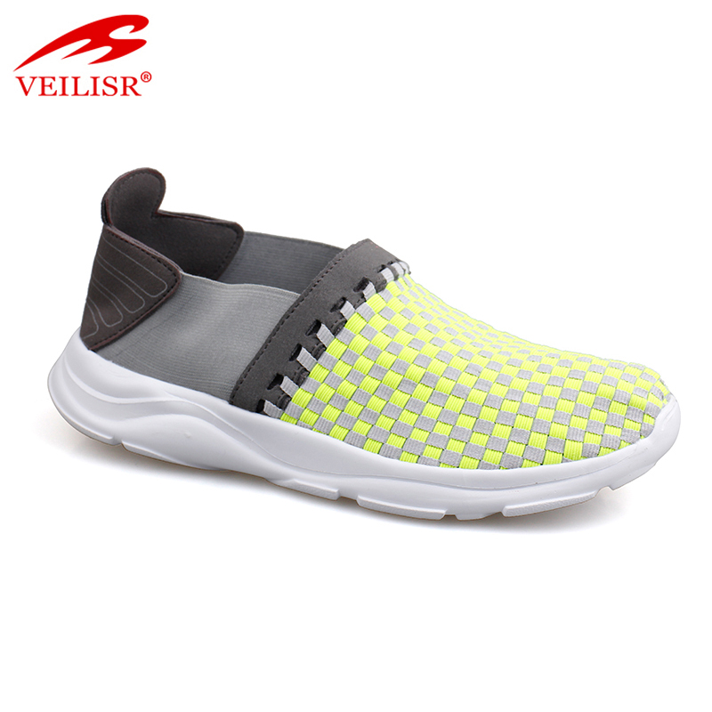 new style casual stretch fabric men elastic woven shoes