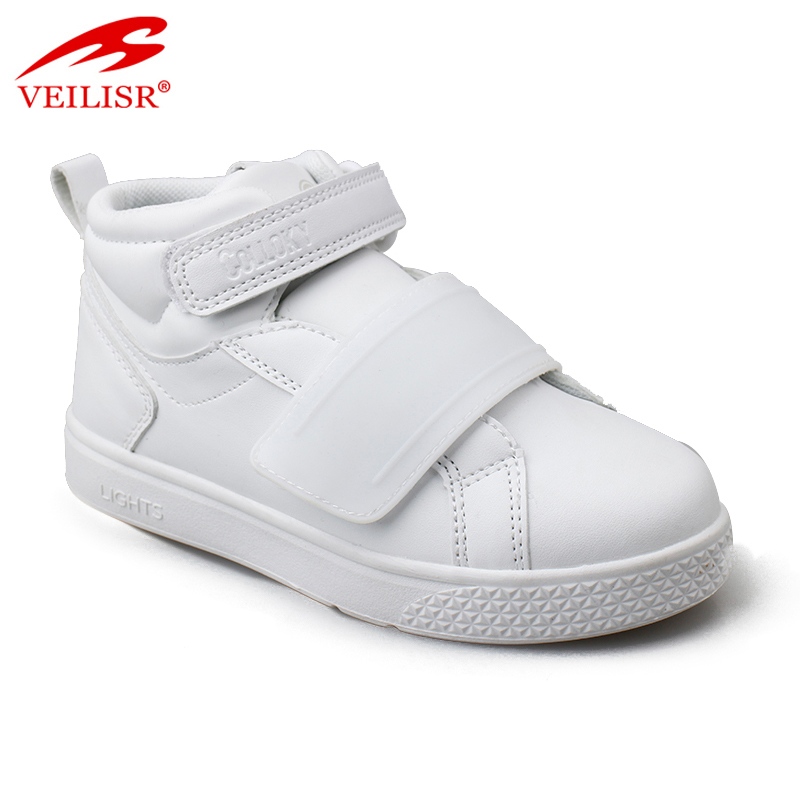 Outdoor PU upper casual sneakers kids rechargeable LED light shoes
