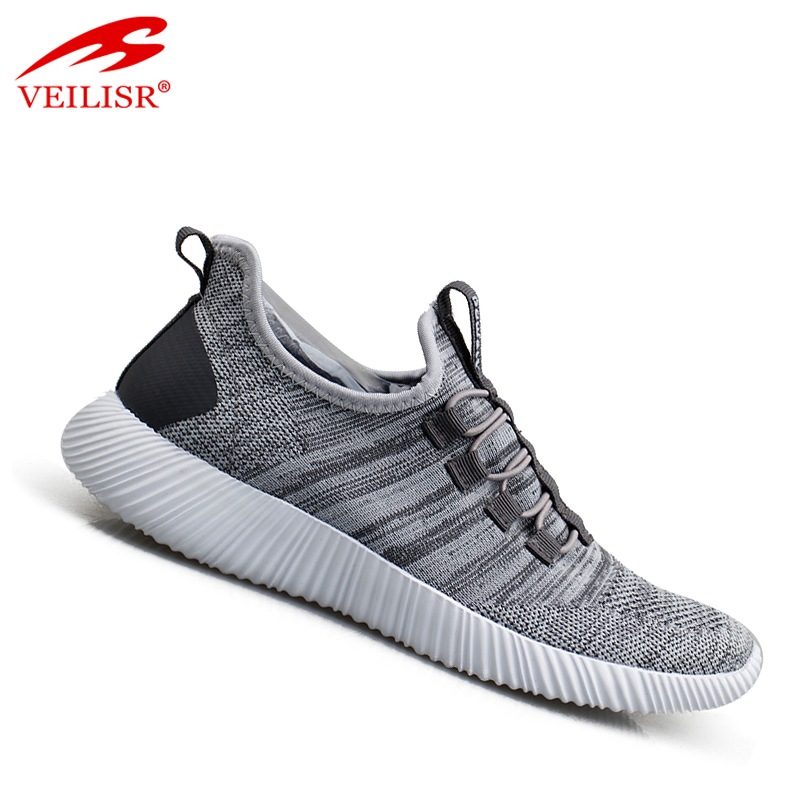 New popular knit fabric fashion sneakers women casual sport shoes