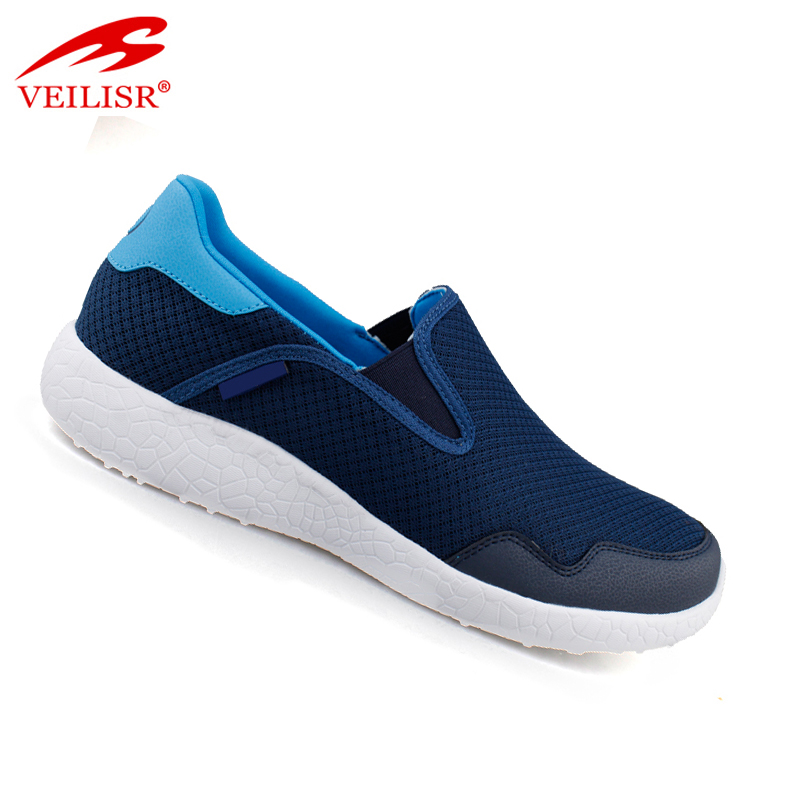 Most popular PU mesh fashion slip on sneakers mens casual shoes