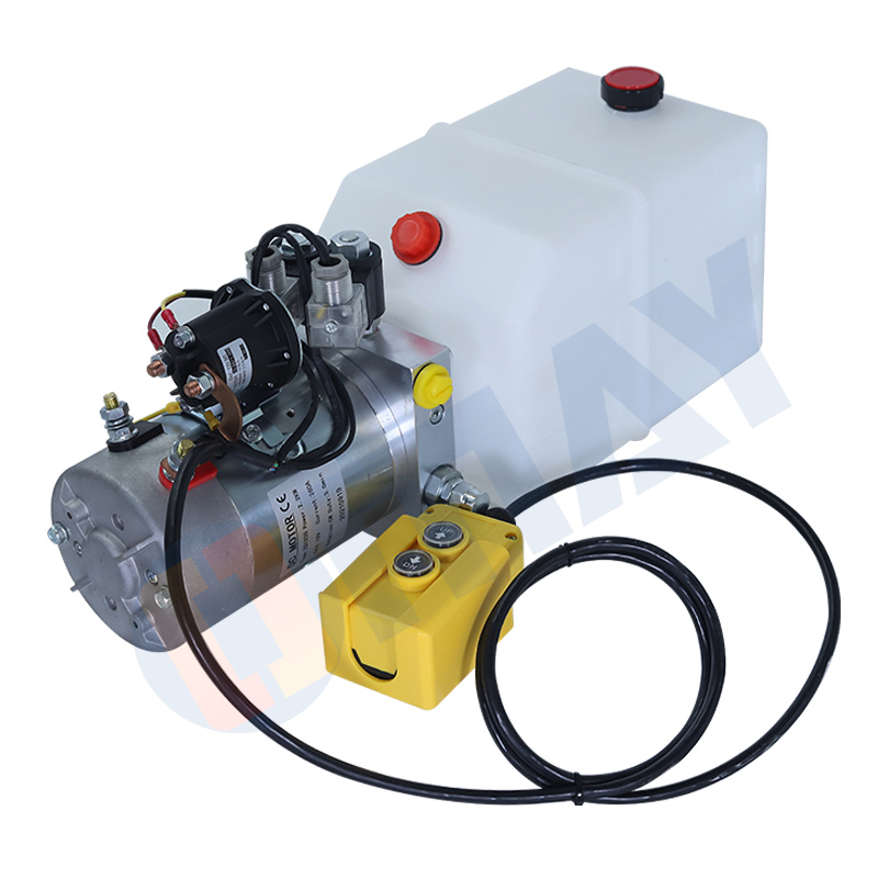 DC 12V24V 1.6KW Single Acting Hydraulic Power Packs with 2 Meters Cable Control