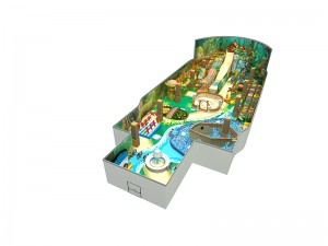 Jungle-tema legeplads med 4 niveauer