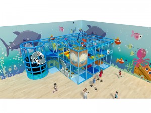 Small 2 levels indoor play structure