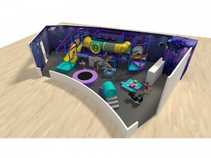 Space theme indoor play structure