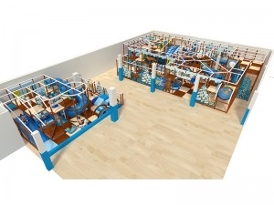 Winter snow theme 2 levels indoor play structure