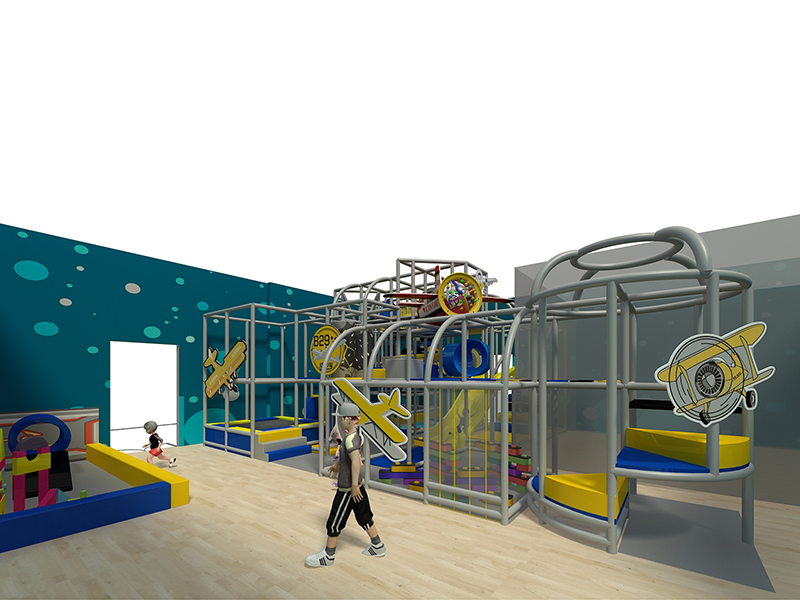 3 levels air force indoor playground with toddler area05