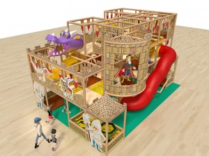 3 levels castle theme indoor playground