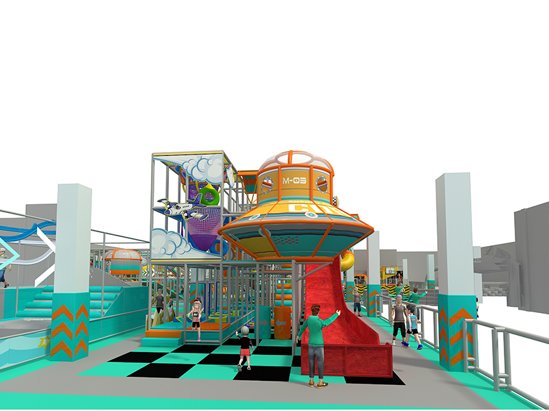 Huge 2 levels air force indoor playground 