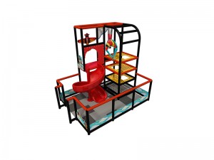 2 levels mini indoor playground structure with air force theme