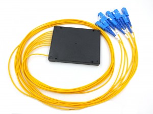 1×8 Fiber PLC Spitter ABS black box type with SC UPC Connector