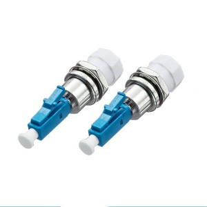 Simplex Single Mode LC Male To FC Female Metal Hybrid Fiber Optic Adapter without Flange