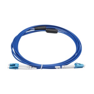 2C Armored fiber optic cable PVC Jacket 5.0mm with LC-LC Connector