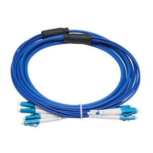 4C Armored fiber optic cable PVC Jacket 5.0mm with LC-LC Connector