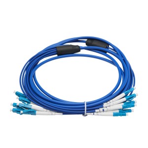 6C Armored fiber optic cable PVC Jacket 5.0mm with LC-LC Connector