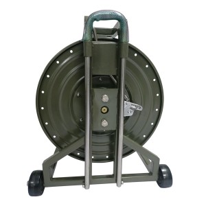 Mobile Portable Metal Cable Reel For Armored Military Tactical Fiber Optic Cable