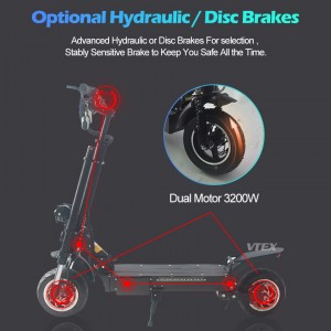 112T Off Road 3200W Dual Drive High Speed ​​Electric Scooter