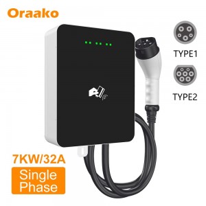 3 Phase 380V 32A 22KW Electric Car Vehicle EV Fast Charging Station AC Type 2 For Electric Car Charging Box Wallbox with RFID