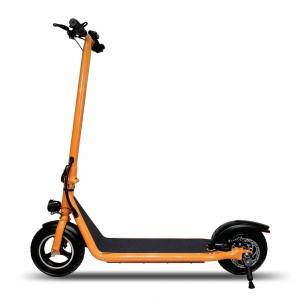 Scooter elétrico laranja de 10 polegadas com suspensão dianteira M100