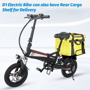 D1 Power Assisting 14 inch Cargo Shelf Vebijarkî Electric Bike