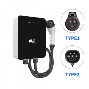 3 Phase 380V 32A 22KW Electric Car Vehicle EV Fast Charging Station AC Type 2 For Electric Car Charging Box Wallbox with RFID