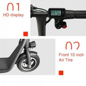 M100 Front Suspension 10 inch Black Electric Scooter