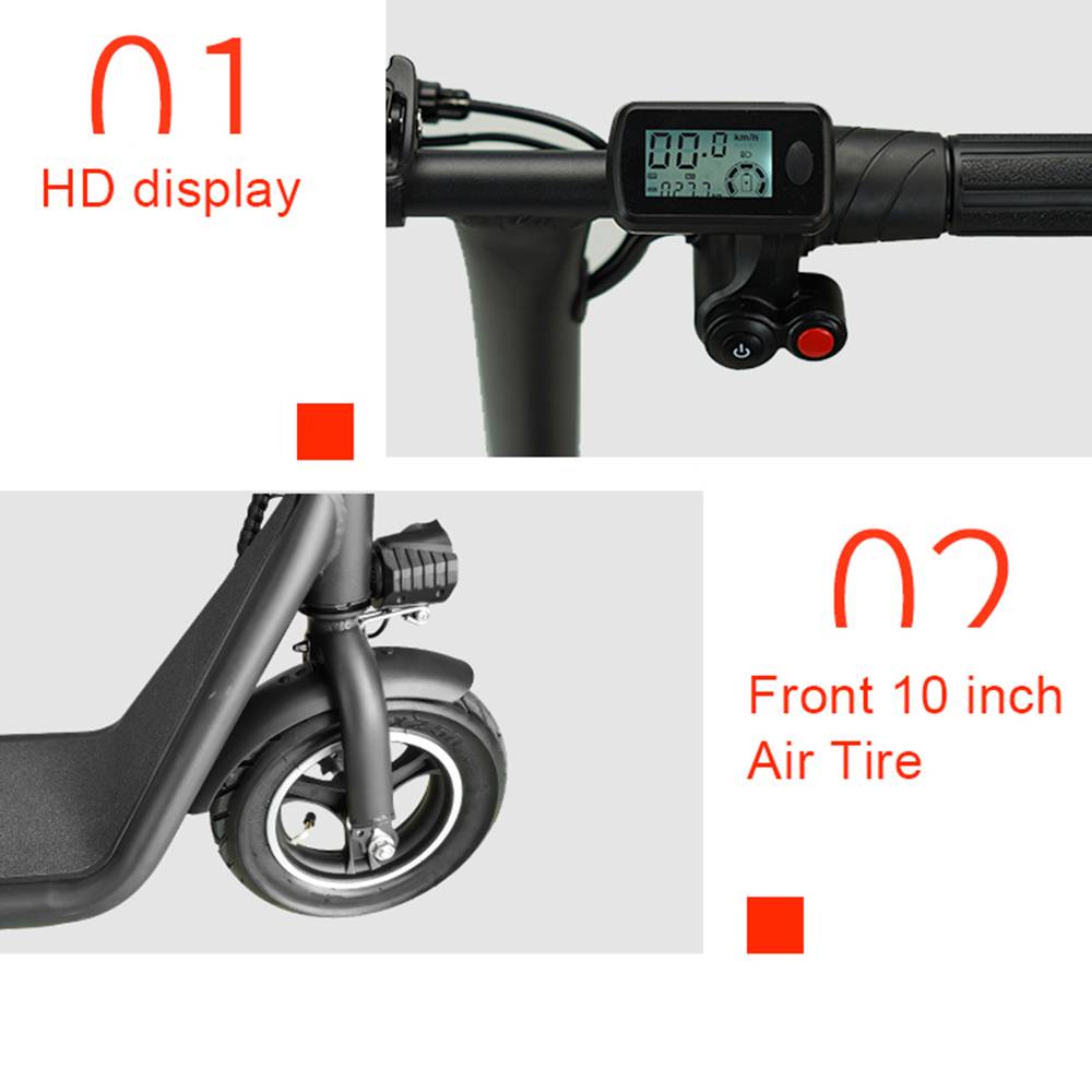 Top Quality E Scooter - M100 Front Suspension 10 inch Black Electric Scooter – Vitek detail pictures