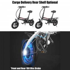 D2 Power Assisting 14 pulgadas Cargo Shelf Bicicleta eléctrica opcional