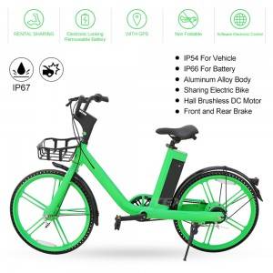 Lloguer de Compartició Professional Ubicació GPS Bicicleta Elèctrica G1 verda