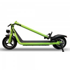 Scooter elèctric verd de 10 polzades de suspensió davantera M100